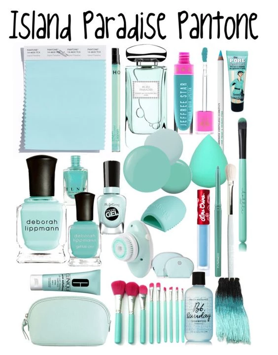 Paleta Pantone Island Paradise en tonos azul pastel